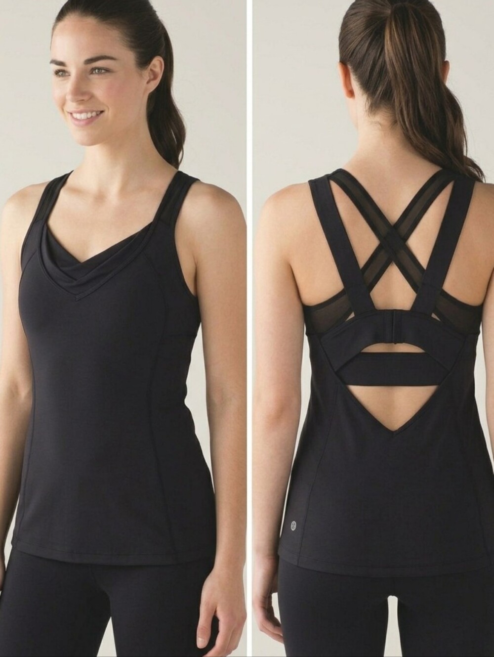 lululemon Wild Tank Black Athletic Tank Top